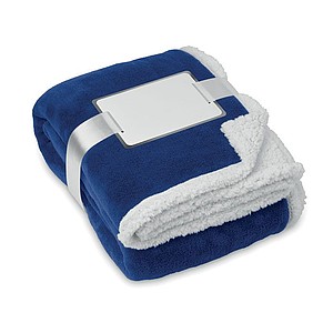 Fleecová deka s podšitím, modrá