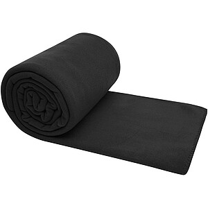 Fleecová deka velikosti 220 × 250 cm, černá