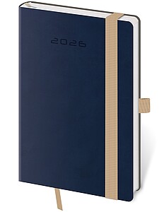 Flexies 2027 diář kapesní, tmavě modrý s poutkem - diář s vlastním potiskem