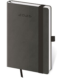 Flexies 2027 diář kapesní, tmavě šedý s poutkem
