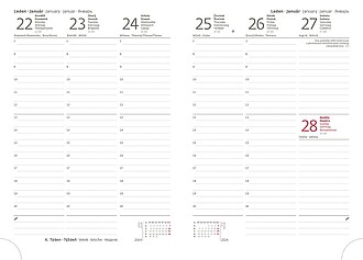 Flip 2027 diář týdenní A5, hnědo hnědý