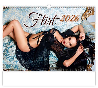 Flirt 2026, nástěnný kalendář, prodloužená záda - reklamní kalendáře