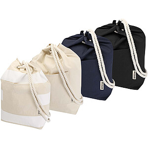 Florida 270 g/m2 – recyklovaná plachtová taška typu duffel GRS, 15 l, černá
