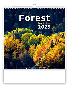 Forest 2025, nástěnný kalendář, prodloužená záda - reklamní kalendáře
