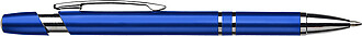 FRIDA Plastová propiska kovového vzhledu, modrá náplň, modrá