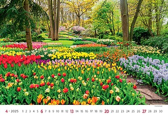 Gardens 2027, nástěnný kalendář, prodloužená záda