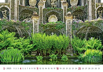 Gardens 2027, nástěnný kalendář, prodloužená záda