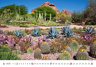 Gardens 2027, nástěnný kalendář, prodloužená záda