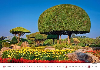 Gardens 2027, nástěnný kalendář, prodloužená záda