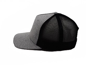 GEITA pětipanelová kšiltovka ve stylu snapback, šedý melír