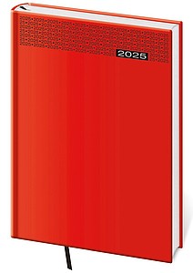Gommato 2025 diář denní A5, červený - diář s vlastním potiskem