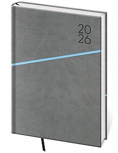 Grife 2026, denní diář A5, šedo modrý