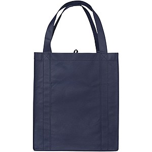 GROCERY Netkaná nákupní taška se zpevněným dnem, námořní modrá