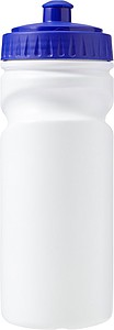 HARUN Plastová láhev na pití, 500ml, bílé tělo, modré víčko