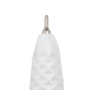 HAUSER CRYSTAL Bílé plastové kuličkové pero, modrá náplň, oranžové
