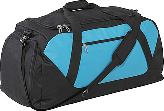 HELARA Velká sportovní cestovní taška, černá/světle modrá