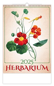 Herbarium 2025, nástěnný kalendář, prodloužená záda