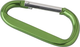 Hliníková karabina na klíče, zelená