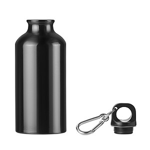 Hliníková láhev na pití, 400ml, černá