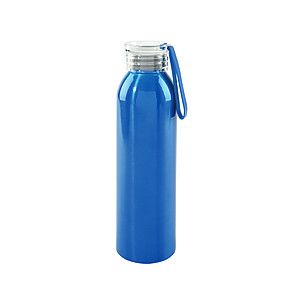 Hliníková láhev na pití s transp. víčkem, objem 650ml, modrá
