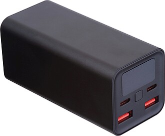 Hliníková powerbanka 20000 mAh, černá - reklamní předměty