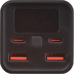 Hliníková powerbanka 20000 mAh, černá