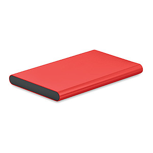 Hliníková powerbanka 4000mAh, červená