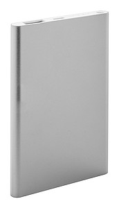 Hliníková powerbanka 4000mAh, stříbrná