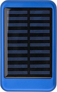 Hliníková solární powerbanka, kapacita 4000mAh, modrá