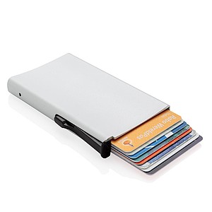 Hliníkové RFID pouzdro na karty, stříbrná