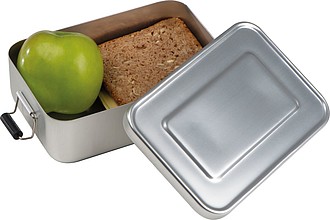 Hliníkový lunchbox, stříbrná