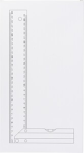 Hliníkový úhelník s integrovanou vodováhou, stříbrná