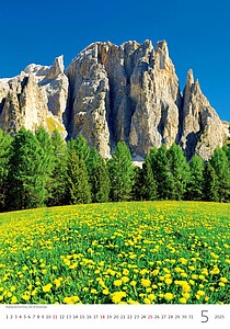 Hory 2027, nástěnný kalendář, prodloužená záda