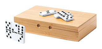 Hra domino v bambusové krabici