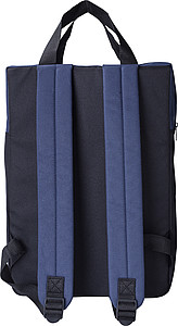 Hranatý batoh z RPET polyesteru, černo modrý - ekologické reklamní předměty