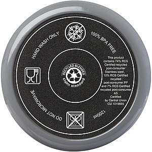 Hrnek s brčkem 1200ml, šedá