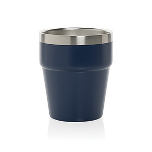 Hrnek s dvojitou stěnou, 300ml, recyklovaná ocel, námořní modrá
