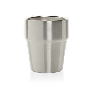 Hrnek s dvojitou stěnou, 300ml, recyklovaná ocel, stříbrný