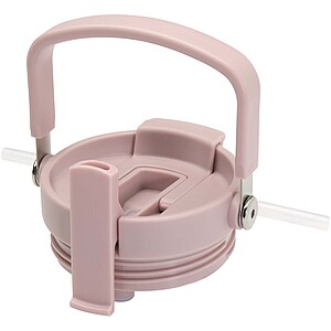 Hrnek s vakuovou a měděnou izolací 900 ml z recyklované nerezové oceli s víčkem s dvojitou funkcí, jemně růžová