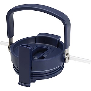 Hrnek s vakuovou a měděnou izolací 900 ml z recyklované nerezové oceli s víčkem s dvojitou funkcí, námořní modrá