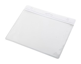 Identifikační visačka, 110×95 mm, transparentní, bílá - reklamní předměty