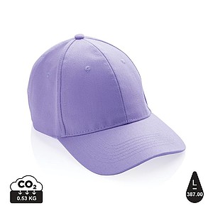 IMERES Šestipanelová kšiltovka z recyklované bavlny, fialová