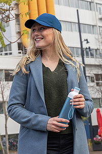 IMERES Šestipanelová kšiltovka z recyklované bavlny, námořní modrá