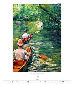 Impressionism 2026, nástěnný kalendář, prodloužená záda