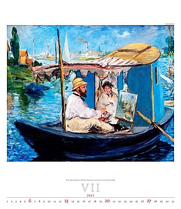 Impressionism 2026, nástěnný kalendář, prodloužená záda