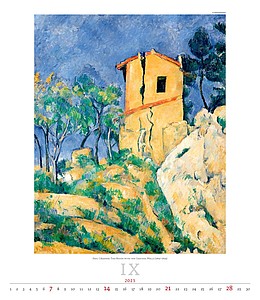 Impressionism 2026, nástěnný kalendář, prodloužená záda