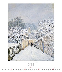 Impressionism 2026, nástěnný kalendář, prodloužená záda