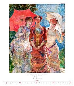 Impressionism 2027, nástěnný kalendář, prodloužená záda