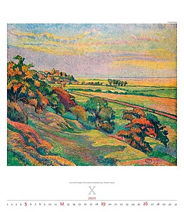 Impressionism 2027, nástěnný kalendář, prodloužená záda