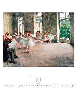 Impressionism 2027, nástěnný kalendář, prodloužená záda